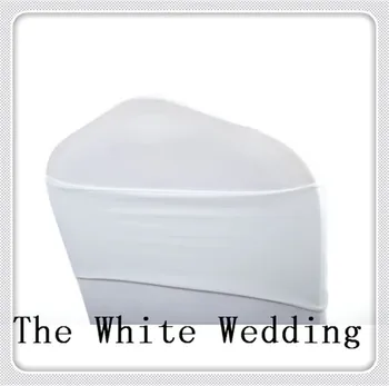 100 beyaz yemek sandalyesi bandı elmas toka olmadan / tığ işi sandalye Parti düğün için ücretsiz kargo