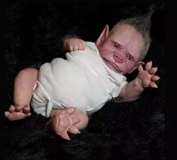 19 inç Yeniden Doğmuş Bebek Kiti Robbie Kurtadam Gerçekçi Yumuşak Dokunmatik Taze Renk Koleksiyon Sanat DIY Oyuncak Özel noel hediyesi