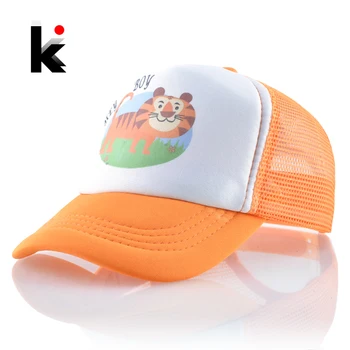 Sevimli beyzbol şapkası Erkek Karikatür Kaplan Snapback Şapka Kızlar Açık Güneşlik Şapkalar Yaz Ayarlanabilir Nefes Örgü Kemik Casquette