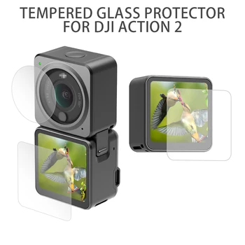 Temperli Cam Filmi veya 2 Set Temperli Cam Filmi HD Temperli Cam Ekran Koruyucu koruyucu film için Eylem 2 Kamera Lens