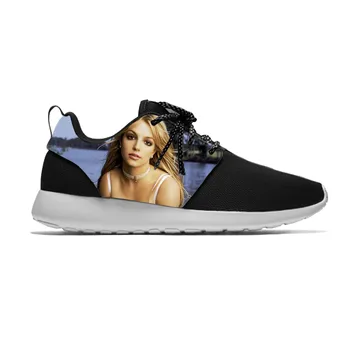 Britney Spears Müzik Pop Şarkıcı Sevimli Komik Moda Spor koşu ayakkabıları Rahat Nefes Hafif 3D Baskı Erkekler Kadınlar Sneakers