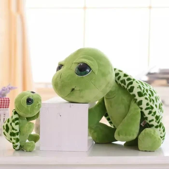 Büyük Gözlü Kaplumbağa Bebek Deniz Kaplumbağası Yastık Ev peluş oyuncak noel hediyesi Kız Doğum Günü Sürpriz Hediye Sevimli Kawaii Bebek peluş oyuncak