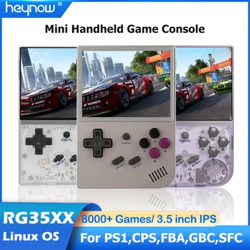 HEYNOW RG35XX Cep Retro elde kullanılır oyun konsolu 640*480 3.5-inç IPS Ekran ile Linux Sistemi Dahili 8000 + Oyunları İçin PS1 / SFC