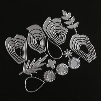 YLCD1272 Çiçekler Metal Kesme Scrapbooking İçin Ölür Şablonlar DIY Albümü Kartları Dekorasyon Kabartma Klasör Zanaat Kalıp Kesim Araçları