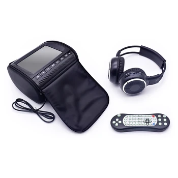 Sıcak satış 9 inç Araba Oyun Monitörü Arka Koltuk Eğlence Sistemi Araba koltuk başlığı DVD oynatıcısı Monitör Siyah Ayna Bluetooth etkinleştir