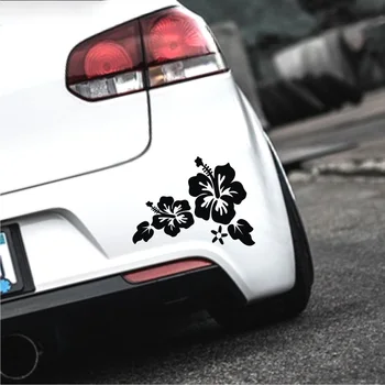 1 Çift Araba Sticker Çiçekler Araba Çıkartmaları Su Geçirmez Güneş Koruyucu Tampon Scratch Engelleme Dekorasyon Yaratıcı Araba Sticker Etiketleri Kapak