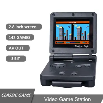 Mini elde kullanılır oyun konsolu 142 Oyunları İle 2.8 İnç Retro Klasik Konsolları Taşınabilir video oyunu Portatil Consola Çocuklar İçin