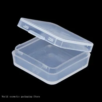 50 adet Plastik Kutu Çip Kutusu Depolama plastik saklama kutusu Kaplı Mini Kutu kare kutu Taşınabilir Hap Kutusu