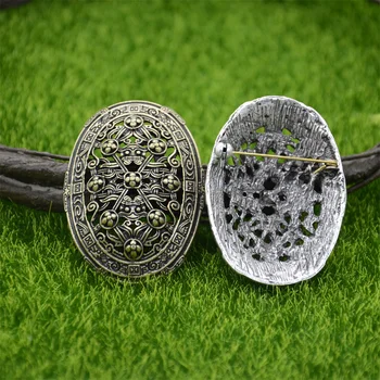 İskandinav Viking Muska Broş Witchy Büyük Vintage İrlandalı Düğüm Broş İsveç İskandinav Viking Takı Kadın Erkek Pin 2022