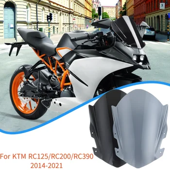 Motosiklet Çift Kabarcık Cam Cam Rüzgar Deflector Çizilmeye Dayanıklı Scooter KTM RC125 RC200 RC390 2014-2021
