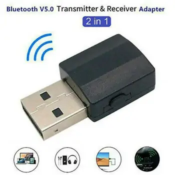 Kablosuz av alıcısı-vericisi Alıcı Bluetooth Uyumlu 5.0 USB Dongle Stereo Adaptör TV PC için Araba