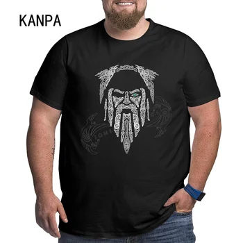 2022 Yaz Marka Erkek Üstleri Moda Baskı T Shirt Erkek Kısa Kollu Hip Hop Streetwear Klasik Viking Valhalla Odin T-Shirt 6xl