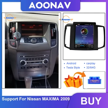 araba HD dikey ekran tesla şekillendirici 10.4 inç GPS video oynatıcı Nissan MAXİMA 2009 için kafa ünitesi araba otomobil radyosu multimedya oynatıcı