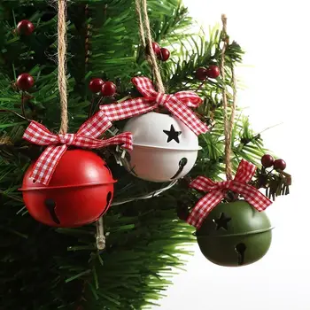 1 adet Noel Metal Jingle Bell İlmek Halat Kolye Noel Ağacı Süsleme Dekorasyon Moda Aksesuarları Q2X8
