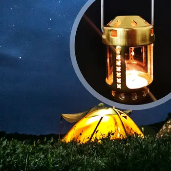 Alüminyum Alaşımlı Pirinç Gece Balıkçılık Asılı Mum lamba standı Mum lamba standı Kamp Balıkçılık Mum Fener Standı Mini Parlak