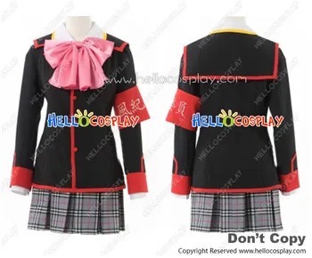 65 % pamuk + 35 % polyester japon animesi Kıyafet Küçük Busters Cosplay Rin Natsume Okul Kız Üniforma Kostüm H008