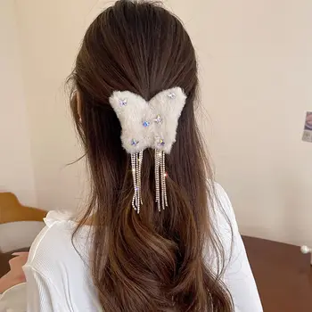 Peluş Saç Pençe Kelebek saç tokası Geometrik Şekil Kızlar Büyük Köpekbalığı Klip Kore Tarzı Şapkalar Kadın saç aksesuarları