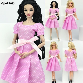 PEMBE Güzel yaz elbisesi Bebek Etek Günlük Rahat Kayış Straplez Parti Kıyafeti Giysileri barbie bebek Aksesuarları Çocuk Kız Oyuncak