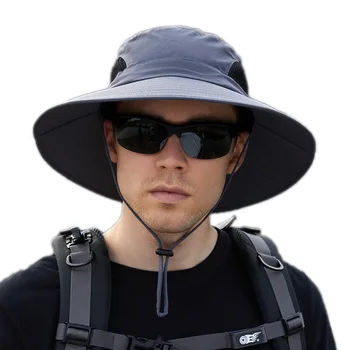 2020 Yeni Moda Yaz Kova Şapka Erkekler Açık Balıkçılık Yürüyüş plaj şapkaları Örgü Nefes Anti UV Dağcılık Spor Rahat Ca