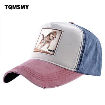 TQMSMY Drop shipping Yıkanmış denim pamuklu kasket beyzbol şapkası Snapback Şapka Erkekler Yaz Kap Hip Hop Gömme Kap Şapka Kadınlar İçin Kemik Şapka