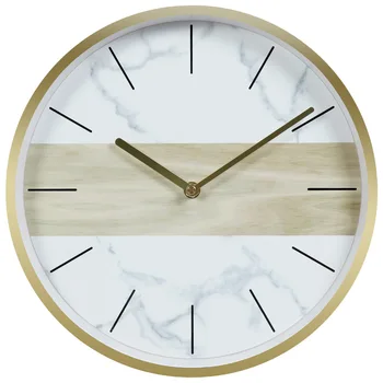 Mermer Ahşap duvar saati Modern Lüks Büyük İskandinav Bakır Sessiz duvar saati Oturma Odası Dekorasyon Reloj De Pared Ev Dekor 2021
