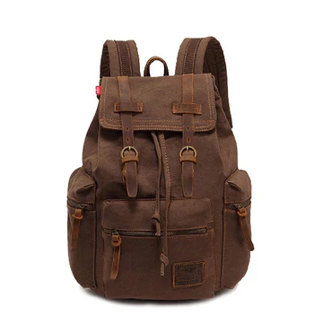Vintage keten sırt çantası Erkekler Kadınlar Casual Öğrenci seyahat sırt çantası Yürüyüş Seyahat Kamp 2022 Yeni Sıcak Satış moda çantalar