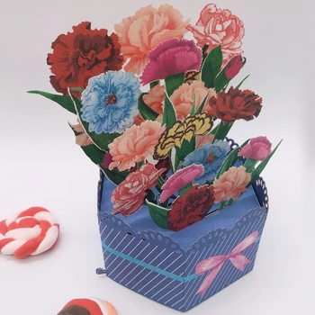 3D Pop Up Anneler Günü Kartları Çiçek Çiçek Teşekkür Ederim Tebrik Kartları Anne Eşi Doğum Günü sevgililer Günü Kartpostallar Hediyeler kart