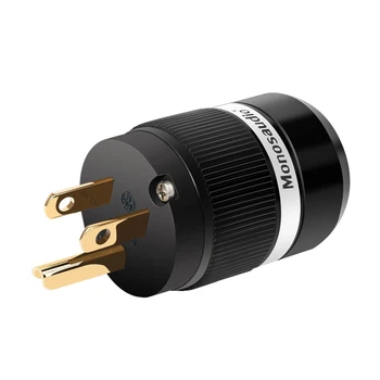 M100G / F100G %99.998 % Saf Bakır Altın Kaplama ABD AC güç fiş konnektörü Ses DIY Şebeke Güç Kablosu