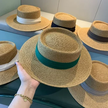 Yazlık şapkalar Kadınlar için 2022 Yeni Moda Plaj Hasır Şapka güneş koruma kapağı Sombreros De Sol Chapeau Paille Gorro Aksesuarları
