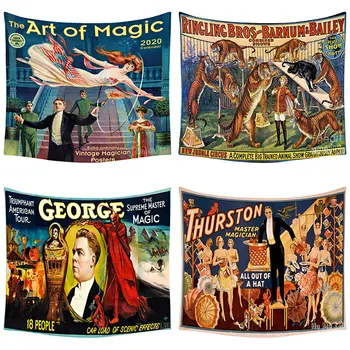 Olağanüstü Retro Büyücü Amerikan Film Afiş Vintage Görüntüler Yaratıcılık Goblen Duvar Asılı Tasarımcı Odası Aksesuarları