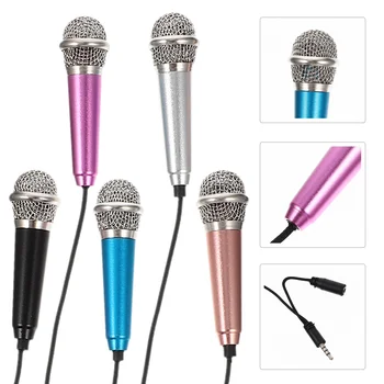 Microphonemic Taşınabilir Singingrecording Minihome Ses Mobil Metal Malzemeleri Cep Parti Hoparlör Dizüstü Tablet Minyatür