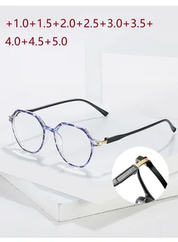 2022 yeni yuvarlak çerçeve baskı okuma gözlüğü erkek moda kadın yüksek çözünürlüklü okuma gözlüğü reçine okuma gözlüğü