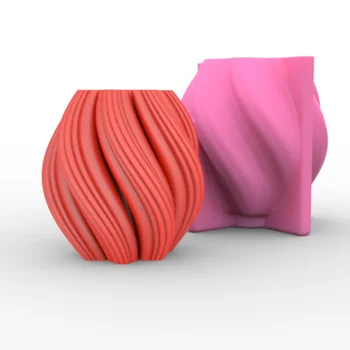 3D Silikon Mum Kalıp Düzensiz Geometrik Dalga Dönen Mum Kalıp DIY Reçine Sabun Hediye El Sanatları Mum Yapımı Kalıp Ev Dekor