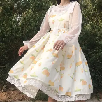 [Tam] Lolita Askı Elbise Tatlı Yumuşak Buz JSK Orijinal Lolita Elbise tatlı kawaii giyim kawaii elbise
