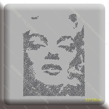 Marilyn Monroe sıcak düzeltme yapay elmas motifi taklidi demir on transferler tasarımlar taklidi gömlek