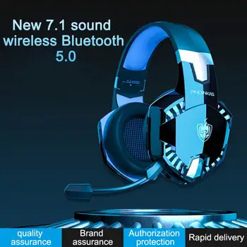 Inzhuo G2000 Çift Modlu oyun kulaklığı Kafa monte Bluetooth uyumlu 7.1 Dinleme Ayrımcılık Kablolu kablosuz kulaklık