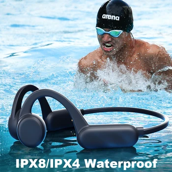 Kemik iletimli kulaklık Ipx8 Su Geçirmez Açık Kulak Koşu Yüzme kablosuz kulaklıklar Kulaklık ile 32G Bellek İçin Smartphone