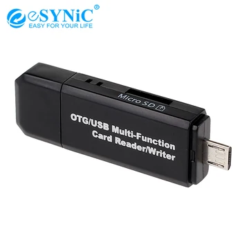 eSYNiC mikro USB OTG USB 2.0 Adaptörü SD / Mikro USB kart okuyucu İle standart USB Erkek Akıllı Telefonlar İçin / PC telefon kılıfı Tabletler