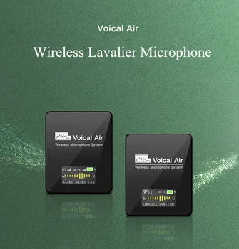 Piksel Ses Hava UHF Kablosuz Yaka Mikrofon Sistemi Gerçek zamanlı İzleme ile Yaka Mikrofon DSLR kameralar Telefonları Video mikrofon