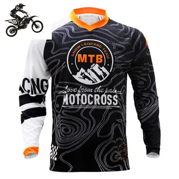 Enduro Forması Yokuş Aşağı Jersey MTB Offroad uzun motosiklet uzun bisiklet formaları Yarış Sürme Erkekler için MTB T Shirt DH MX Jersey