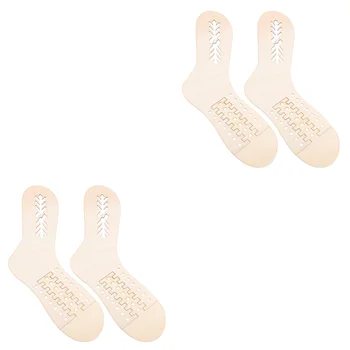 Çorap Örgü Formu Modeli Dıy Engelleyiciler Woodenforms Handstocking Tığ Çorap Şekli Engelleyici Örgü Geri Çekilebilir Adet Çorap