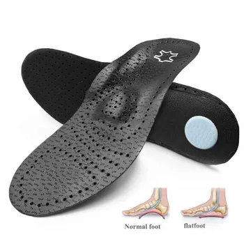 1 Çift ayakkabı tabanlığı Deri Ortez Tabanlık Düz Ayak Yüksek Kemer Desteği ortopedik ayakkabılar Taban Fit Bacak Düzeltilmiş Ekleme