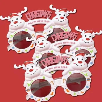 Boynuz Gözlük Noel Şapka Atmosfer Soyunma Aksesuarları Fotoğraf Sahne Yetişkin Karikatür Gözlük Çerçevesi