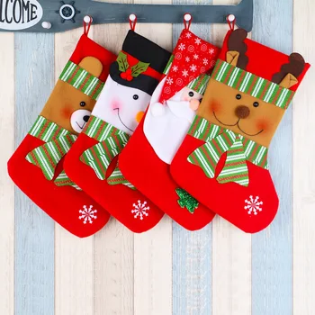 1 ADET Noel Çorap hediye keseleri Noel Ağaçları Şömine Asmak Süslemeleri Kolye Şeker Çorap Parti İyilik Parti Malzemeleri