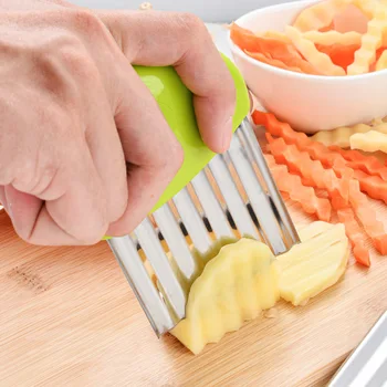 Patates doğrayıcı Cips Fransız Kızartma Makinesi Soyucu Kesim Hamur Meyve Sebze Mutfak Aksesuarları çakı Kıyıcı Kırışık Dalgalı Dilimleme