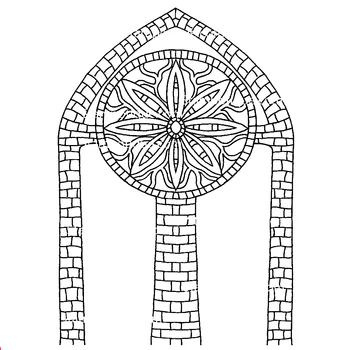2022 Yeni Varış Katedrali Pencere Şeffaf Şeffaf Silikon Damga / Mühür için DIY Scrapbooking / fotoğraf albümü Dekoratif açık damga