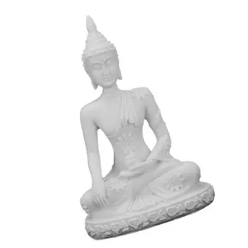 2x Oturmuş Meditasyon Buda Heykeli Kumtaşı Yapımı Oturmuş Buda Süs Heykeli Fengshui Süs