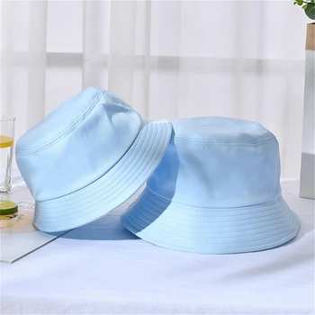 2022 Şeker Renk Unisex Kova Şapka Ebeveyn-çocuk Balıkçı Şapka Kadın Havza Kap Çift Açık güneş şapkaları Kaput Fedoras panama şapkası
