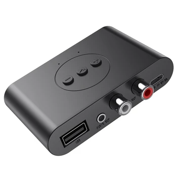 Bluetooth 5.0 Ses Alıcısı U Disk RCA 3.5 Mm AUX Jack Stereo Kablosuz Adaptör Hoparlör Araba kablosuz av alıcısı-vericisi