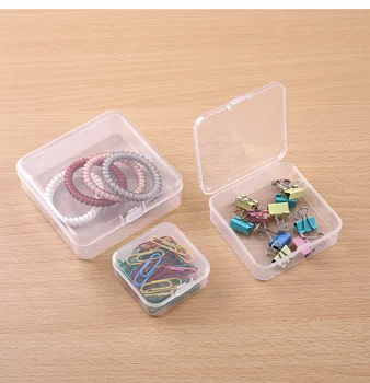 Mini Kutuları Dikdörtgen Şeffaf Plastik takı saklama kutusu Konteyner ambalaj kutusu Küpe Yüzük Boncuk Toplama Küçük Öğeler